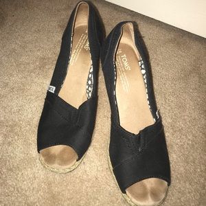Black Espadrille Wedges